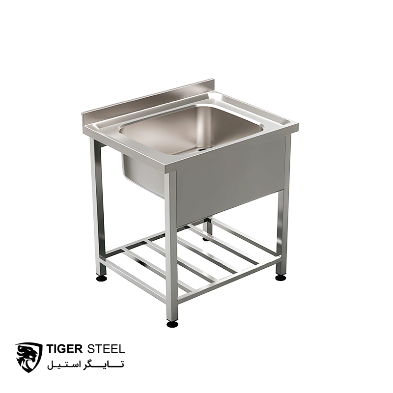 سینک صنعتی تک لگن 80 سانتی پرسی مدل SW-01